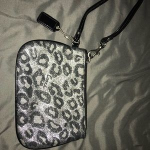 Coach cheetah wristlet